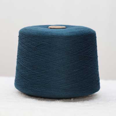 Semi Worsted 60%Cotton 30%Nylon 10%Wool 26Nm/2 Blue